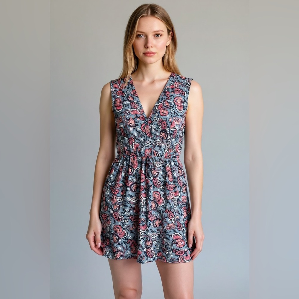 LOFT XSP Floral Print Dress Size: XSP (Extra Small Petite)